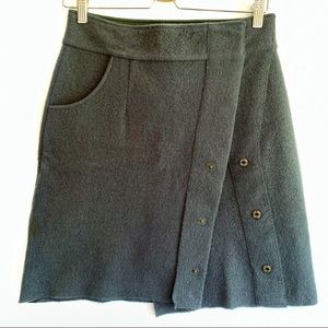 Anthropologie Sparrow Wool Wrap Snap Skirt